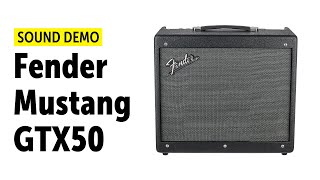 Video thumbnail for Fender Mustang GTX50 - Sound Demo (no talking) by Guitar Bonedo