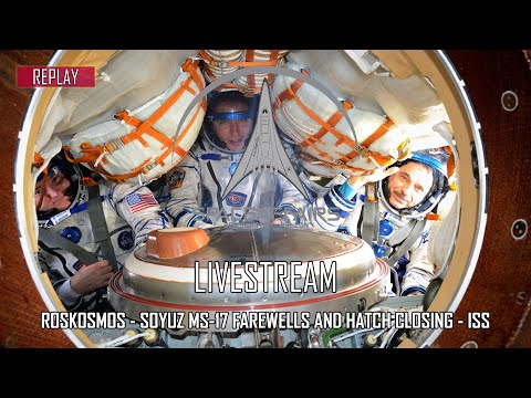 Roscosmos - Soyuz MS-17 - ISS Crew 64 Farewells and Soyuz Hatch Closing - April 17, 2021
