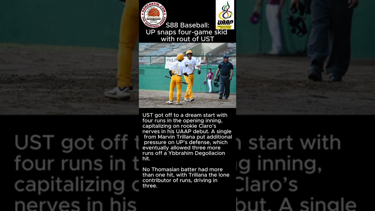 UAAP Men's Baseball: UP clobbers UST, 24-7, to notch first win