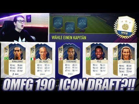 FIFA 18: PACKEN wir das 190 RATED ICON FUT DRAFT!!? 🔥🔥 Ultimate Team - Challenge