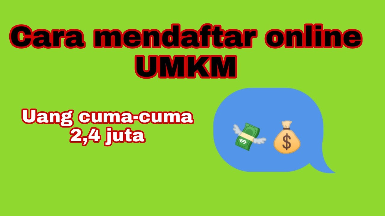Cara Mendaftar UMKM Online