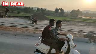 In Game v/s In Real           road work in progress #uploadedvideo