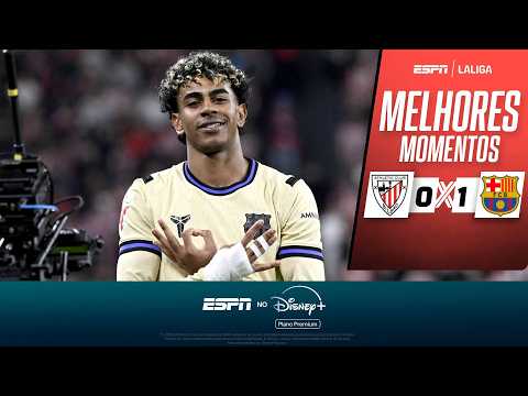 Gols e lances de Athletic Bilbao x Barcelona