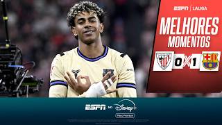 LAMINE YAMAL FAZ GOLAÇO ABSURDO E DECIDE VITÓRIA DO BARCELONA CONTRA O BILBAO | MELHORES MOMENTOS