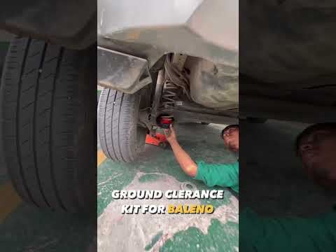 #marutisuzuki #baleno Suzuki Baleno fitted with New Tech Ground Clearance Kit - 28 to 34 MM height+
