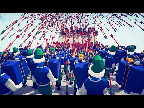 100 TABS Present Elf VS Every TABS ARMY! - Totally Accurate Battle Simulator