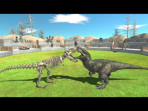 Skeleton T Rex VS All Mini Boss & Boss - Animal Revolt Battle Simulator ARBS