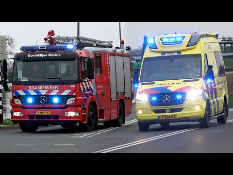 [Primeur] Marinebrandweer [TS 28-6431] & Delfis S Ambulances met spoed in Den Helder