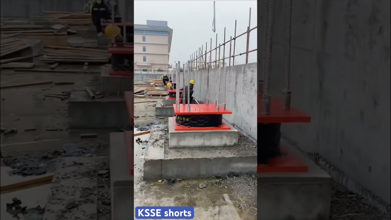 Base isolation installation in a public school #feedshorts