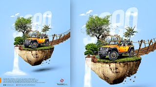 How to make Vehicle Ad Design | Jeep Ad Poster | Poster Design | Vehicle Poster | Photoshop Tutorial