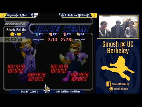Smash at Cloyne 2 - Melee Doubles GF:  Megaman & Clius vs Smilotron & Kenji
