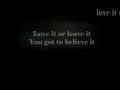 Asaf Avidan Love it or Leave it lyrics video 