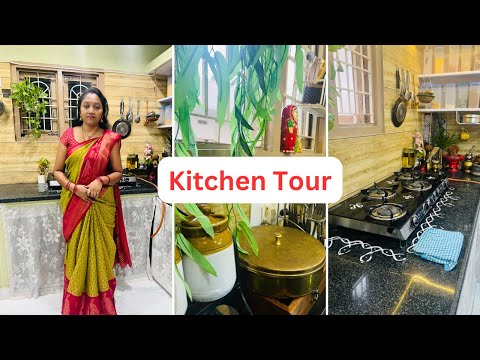 South Indian Kitchen Tour//Non Modular Traditional Kitchen tour//Organisation &Tips//