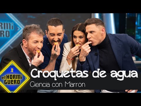 Marron enseña a Joaquín y Susana Saborido cómo se cocinan las croquetas de agua - El Hormiguero
