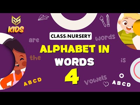 Lets learn Alphabet with Words - 4 - Nursery (English) Gyansrota Kids