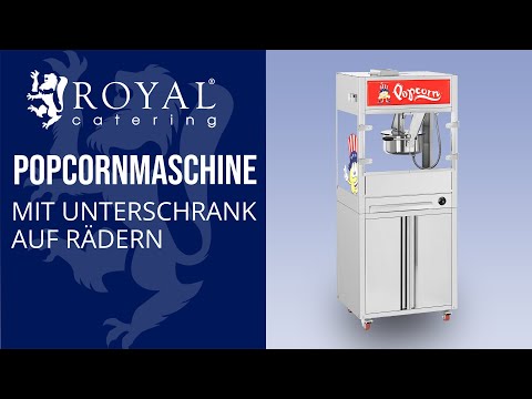 Video - Popcornmaschine - mit Unterschrank auf Rädern - Royal Catering - medium