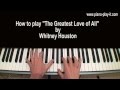 The Greatest Love of All Whitney Houston Piano ...