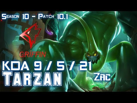 GRF Tarzan ZAC vs ELISE Jungle - Patch 10.1 KR Ranked