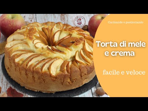TORTA DI MELE CON CREMA PASTICCERA, SUPER GOLOSA IMPOSSIBILE NON FARE IL BIS🍰🍰🍰
