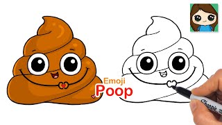 How to Draw Funny Poop Emoji 💩