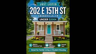 202 E 15th St Cookeville TN for sale real estate mls TECH STUDENT HOUSING Under 200K
