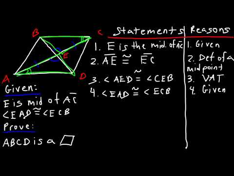 Proving Parallelograms With Two Column Proofs   Geometry