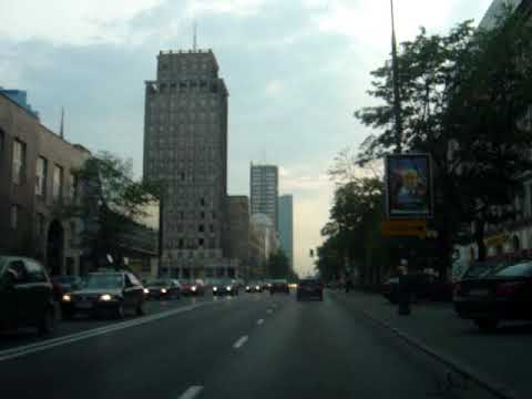 Driving through the centre of Warsaw in 2007