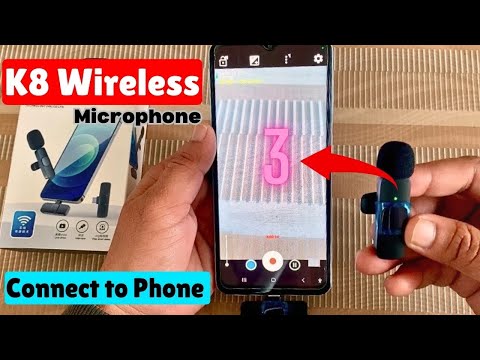 How to connect k8 wireless microphone in mobile | k8 wireless microphone connect to phone #k8mic