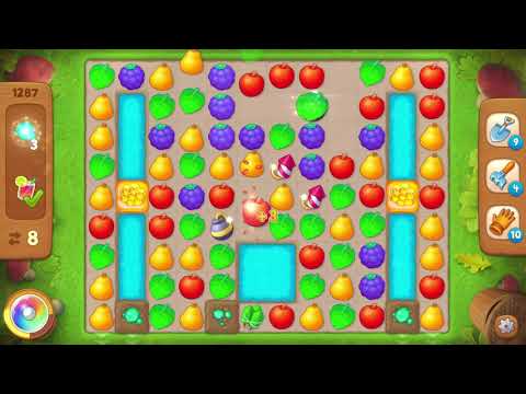 Gardenscapes Level 1287 Walkthrough ''NO Boosters''