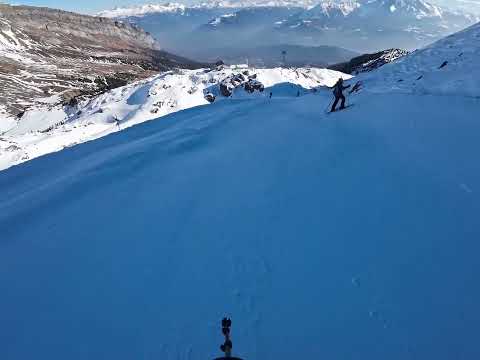 Red piste 10 Flims-Laax-Falera (one of the biggest red piste in Switzerland)