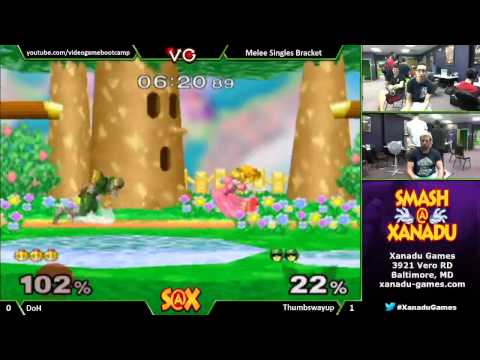 S@X Weekly - DoH (Peach) Vs. Thumbswayup (Captain Falcon) Melee Singles - SSBM - SSBM