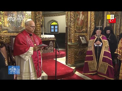 Doxologies en présence du pape Léon XIV en l’église patriarcale Saint-Georges à Istanbul (Turquie)