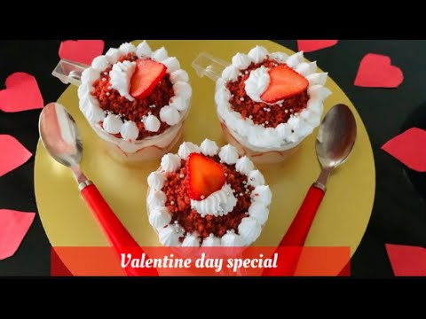 Valentine's Day special || Easy & Quick recipe for Valentine’s Day || Red velvet cake||Sweet Recipe