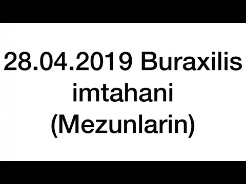 28.04.2019 Buraxilis imtahani