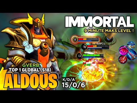UNKILLABLE! 9 Minute Maks Level [ Former Top 1 Global Aldous ] By Gverb. - Mobile Legends