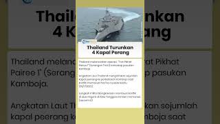 Perang Laut Dimulai! Thailand Turunkan 4 Kapal Perang untuk Serang Kamboja