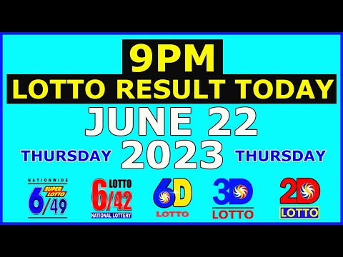 9pm Lotto Result Today June 22 2023 (Thursday)
