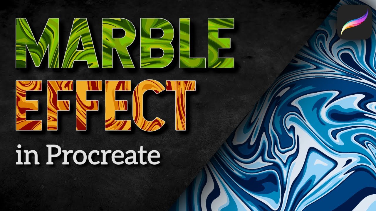 How to create a marble effect in procreate | iPad tutorial
