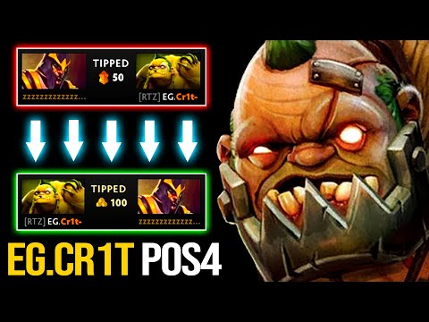 Never Tip This Pudge!!! Rank 27 EG.Cr1t Pudge Pos4 - Intense 8700 Avg MMR Gameplay | Pudge Official