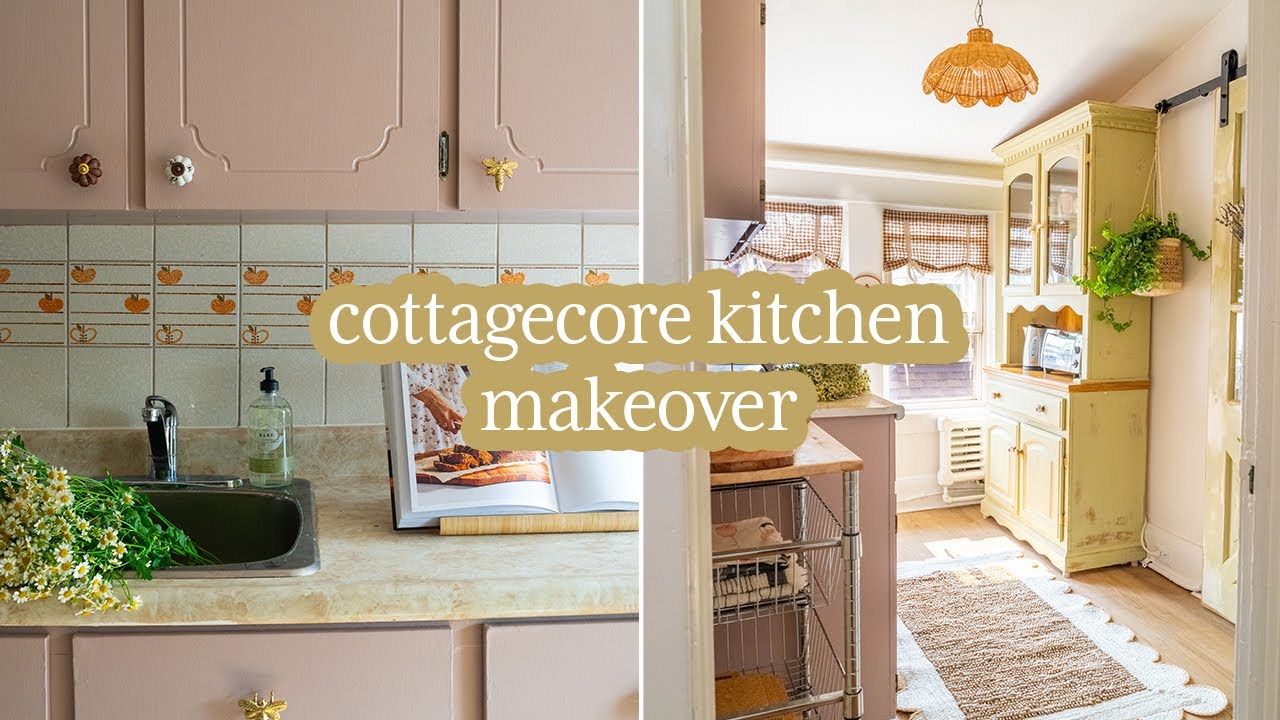 *SMALL* Renter-Friendly Kitchen Makeover | Cottagecore Style!