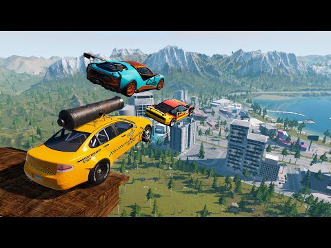 High Speed Jumps With Expensive Cars (Crash Test) - BeamNG drive Crazy Expensive Vehicle Jumps