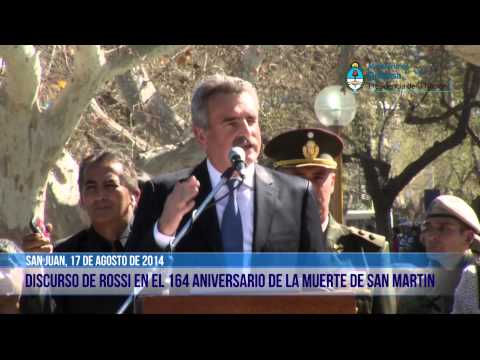 Discurso de Rossi en el aniversario del fallecimiento de San Martín