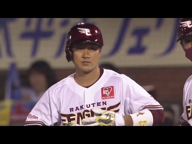 【1回裏】これぞいぶし銀!! イーグルス・銀次 変化球を上手く運んだ先制タイムリーヒット!! 2020/10/9 E-L