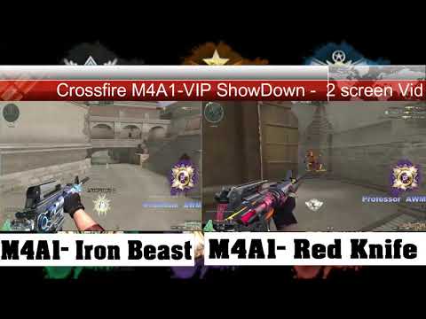M4A1 VIP SHOWDOWN | Iron Beast VS Red Knife - 2 Screen Crossfire