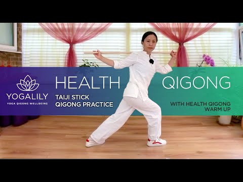 Taiji Stick Qigong practice | Tai Ji Yang Sheng Zhang | Health Qigong