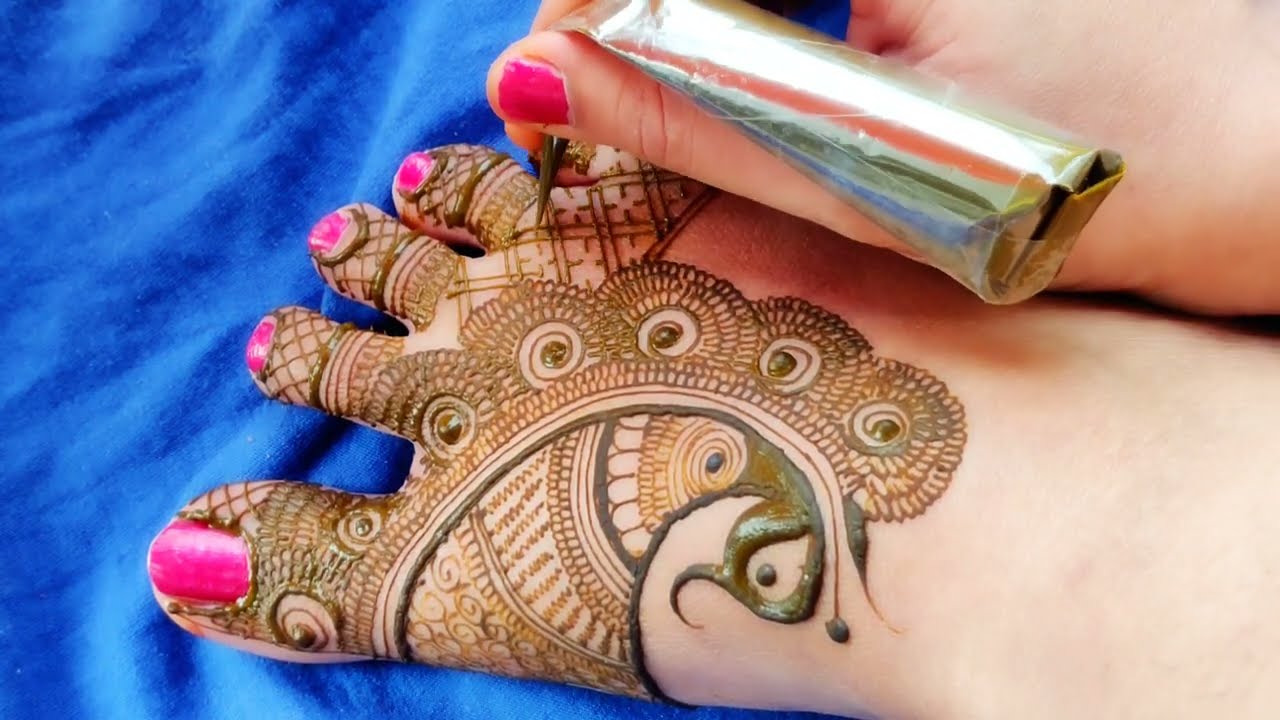 latest feet mehndi design by aaru mehndi