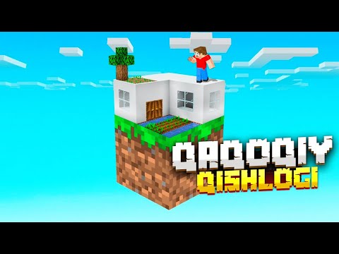 BEKZOD AKANI MAJBURLAB ONE BLOCKA OLIB KIRDIK/MINECRAFT