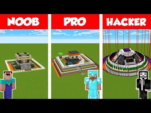 Minecraft NOOB vs PRO vs HACKER: SAFEST HOUSE BUILD CHALLENGE in Minecraft / Animation