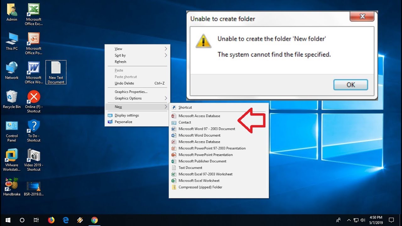 Fix Unable to Create New Folder in Windows 10/8/7 (New Folder Missing)