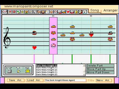 Mario Paint: Dark Meta Knight - Kirby & The Amazing Mirror